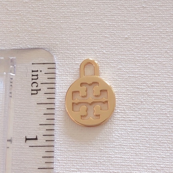 Tory Burch Gold T Logo Charm Pendant - Picture 3 of 3